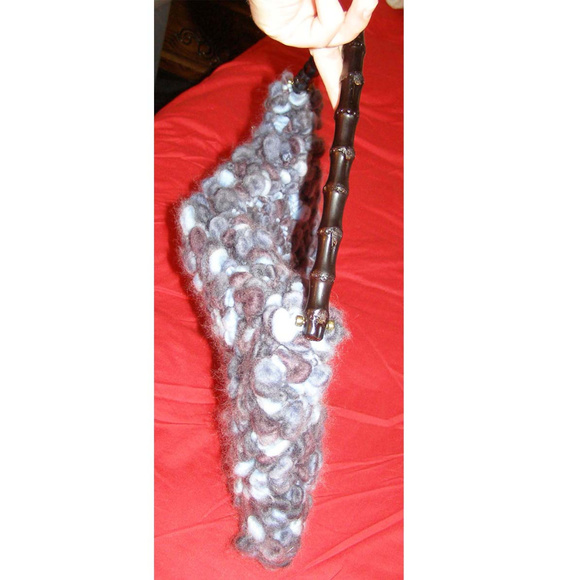 One of a kind NEW knit envelope bag/clutch blue - Picture 6 of 8